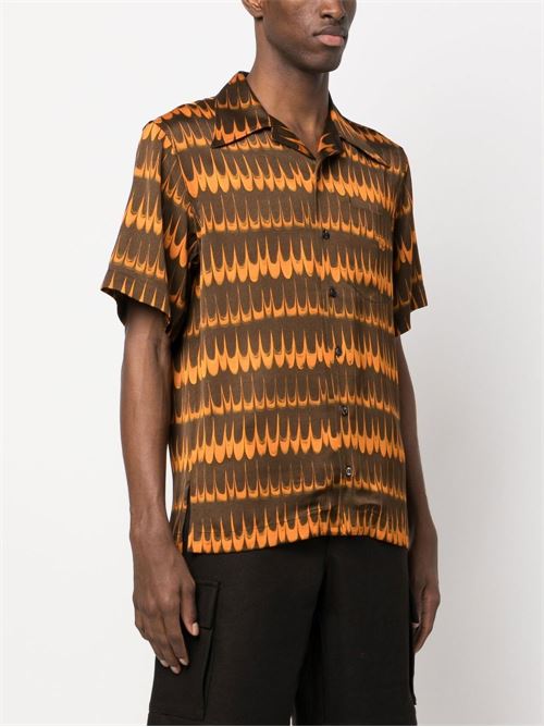 Short-sleeved shirt with geometric print WALES BONNER | MS23SH01VI038930